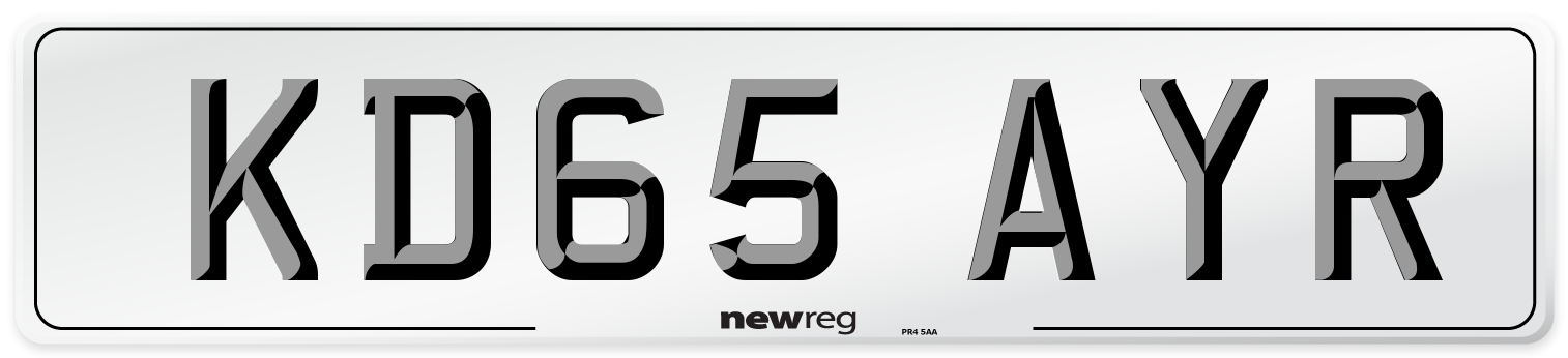 KD65 AYR Number Plate from New Reg